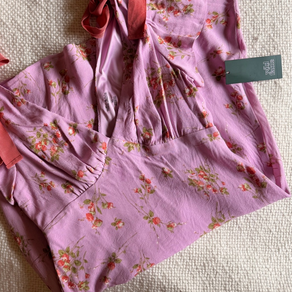 Wild Fable Pink Floral Mini Dress